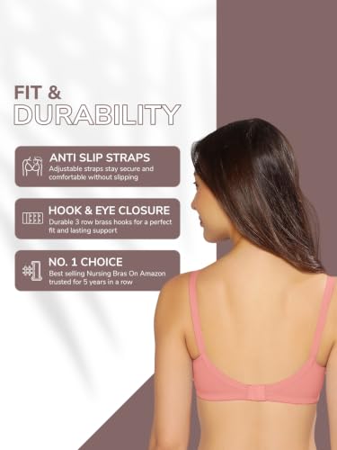 Image of MomToBe Women's Cotton Full Cup Non-Padded Feeding Bra /Nursing Bra /Maternity Bra