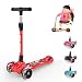 New Olym Kick Scooter for Kids 3 Wheel Foldable for Big Boys or Girls Toddlers,4 Adjustable Height with Extra Wide Deck All-Covered Brake for Children 3-14