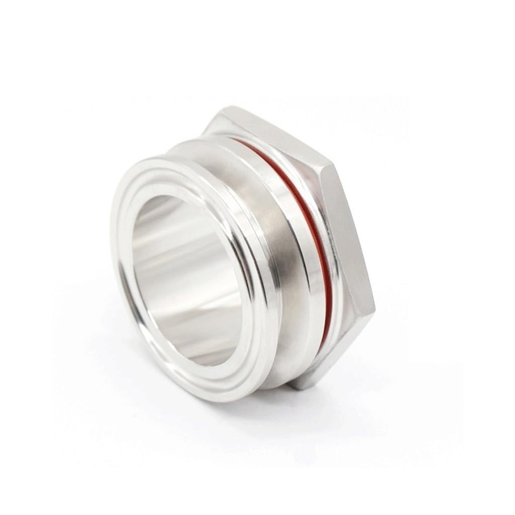 Weldless Bulkhead Compression Fitting, for Home Brew 304 Stainless Steel Kettle Tri Clamp Bulkhead(1.5 inch)
