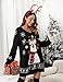 Kocowoo Women's Ugly Christmas Sweater Dress Long Sleeve Loose Holiday Knit Xmas Dress. Black