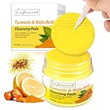 LA.PERSONAL NATÜRLICH KURKUMA PEELING PADS SANFTE PEELING ABSCHMINKPADS GLEICHT HAUTTON TIEFENREINIGUNG POREN GESICHTSPADS FÜR MITESSER &AMP; AKNE ,FEUCHTIGKEIT PEELINGPADS FÜR ALLE HAUTTYPEN 50PCS