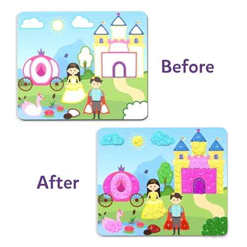 Image of Skillmatics Dot It Sticker Art Activity - Unicorns & Princesses, 500+ Sparkly Stickers, Mess-Free Fun for Kids, DIY Craft Kits, Travel Toys, Scrapbooking, Gifts for Ages 3, 4, 5, 6, 7