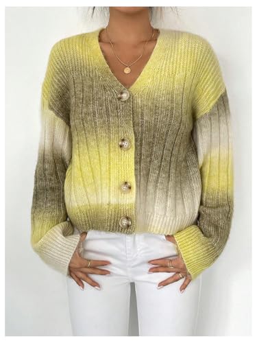 Image of MakeMeChic Women's Long Sleeve Drop Shoulder Thick Button Down Short Cardigan