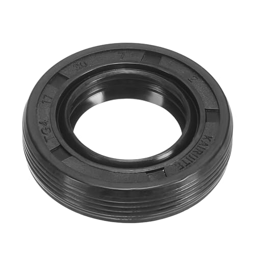 PATIKIL EU Radial Shaft Seal, 17mm x 30mm x 7mm Nitrile Rubber TG4 Oil Seal for Bearing Shaft Oil Pumps Engines, Black