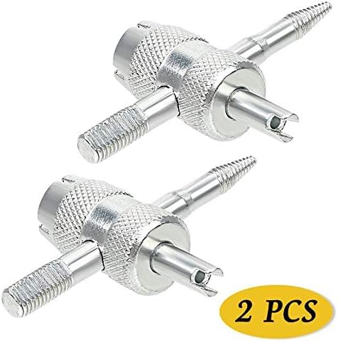 BESITA Reifenventil-Werkzeuge, 1 Stück 4 Wege Ventilkernwerkzeug, EIN- und Ausdrehen der Ventileinsätze in Reifenventilen und eindrücken des Ventilstiftes beim Ablassen der Luft (2 Stück)