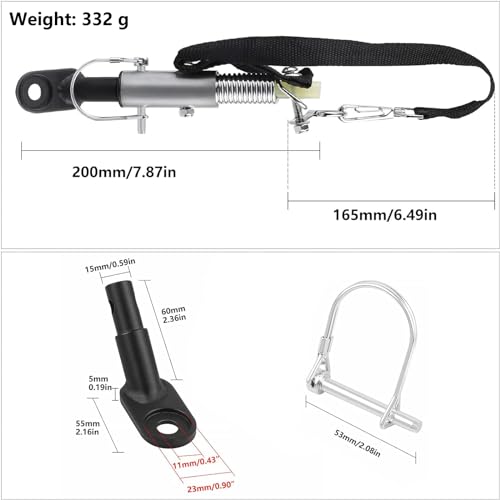 Fahrradanhänger Kupplung Adapter, ZTMAKYLH Universal Fahrrad Anhängerkupplung, Fahrrad Anhängerkupplung mit Sicherungsstift, Fahrradanhänger Ersatzteile, für Kinderanhänger, Haustieranhänger
