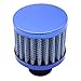 2 PCS/SET Blue 12mm Air Filter Cold Air Intake Filter Breather Turbo Vent Air Intake Cleaner for Car and Motorcycle