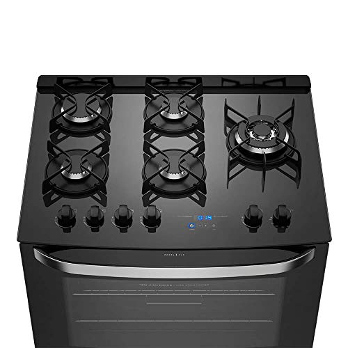 Fogão 5 Bocas Electrolux Preto Automático com Mesa de Vidro e Food Sensor (76GRS) Bivolt