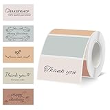 Starboling 2x1 Thermal Labels,Address Barcode Self-Adhesive Thermal Printer Stickers for Logo Design,Name/Price Tag,Address（Beige Gradient）