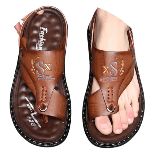 Chaussons d'été homme en cuir pour la randonnée et la mer