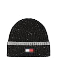 herren mütze häkeln COLD WEATHER HAT: Tommy Hilfiger Herren Rubber Flag Patch Tipped Rib Cuff Hat