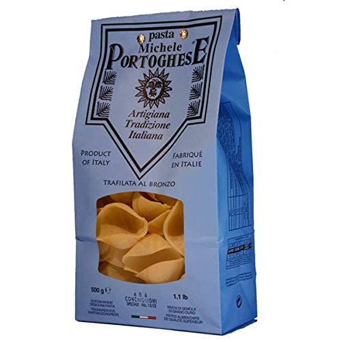 Michele Portoghese Conchiglioni Nudeln, Muschelnudeln groß zum Füllen, Pasta, aus Italien, Hartweizengriess, langsame Trocknung 500 g Cover