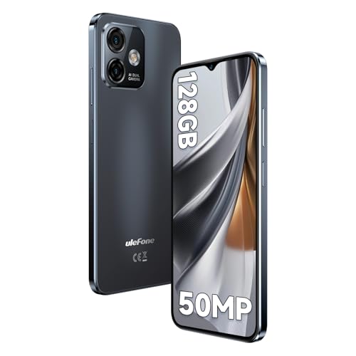 Ulefone Note 16 Pro Mobile Phones SIM Free Unlocked, 128GB ROM, 50MP Camera, 4G SIM Free, 6.52 inch, Octa Core, 4400mAh, Android 13, 5G WIFI, Fingerprint Face ID, Phone Case, UK Version, Black