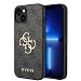 Produktbild Guess Golden Logo kompatibel mit iPhone 14 Plus Hülle - Grau, GUHCP14M4GMGGR, schwarz