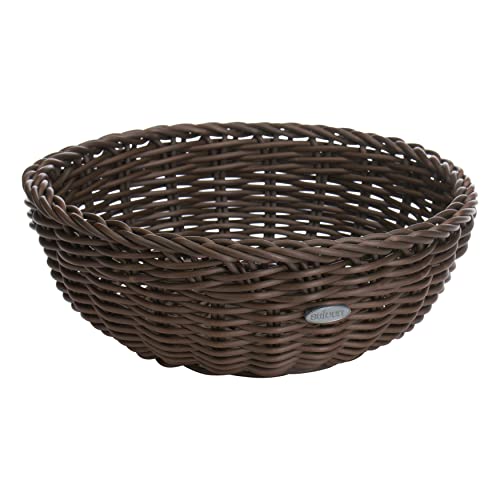 Westmark Mehrzweck-Korb, Geeignet für Hotel und Gastronomie, Rund, Ø ca. 23 cm, Höhe: ca. 9 cm, Synthetikfaser, Saleen Edition, Braun, 02010306101