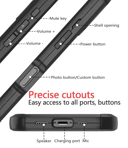 Image of Diverbox for iPhone 16 Pro Max Case [Compatible with MagSafe][Shockproof] [Dropproof][Tempered Glass Screen Protector + Camera Protectors] Heavy Duty Protection for iPhone 16 Pro Max (Magnetic Black)