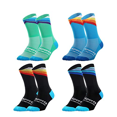 GuaziV Mens Womens Cycling Socks,4-6pcs Running Socks Colourful Athletic Socks Ankle Sport Socks 6-11