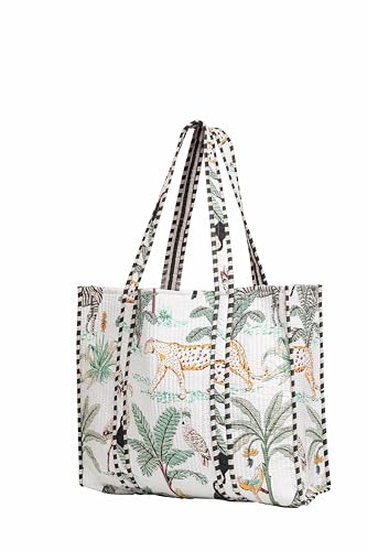 Cotton Quilted Tote Bag Hand Block Print Bags2