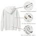 COOFANDY Men's Knit Hoodie Pullover Hipster Pleated Long Sleeve Textured Drawstring Hooded Sweatshirt with Kanga Pocket, White, X-Large