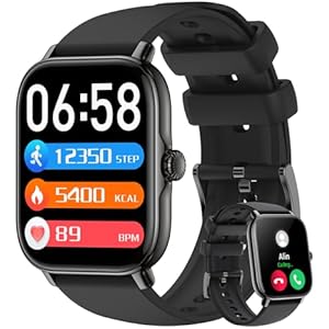 Smart Watch for Men Women (Answer/Dial Call), 1.91" Touch Screen Fitness Activity Tracker with Pedometer Calories Blood Oxygen Heart Rate Sleep Monitor, Waterproof Smart Watch for Android an