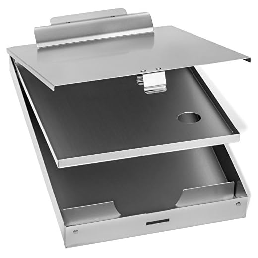 Blue Summit Supplies Aluminum Dual Storage Clipboard, 2 Compartments, Large Heavy Duty Clip for Letter Paper, Great for Office, Jobsite or Classroom