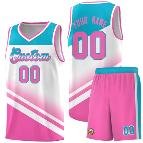 Custom Reversible Basketball Jersey with Shorts for Men Women Adult Youth Print Name Number Logo Team Sportwear