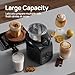 4-in-1 Milk Frother - Electric Steamer, Automatic Warm & Cold Cappuccino Foam Maker, 12.5oz Milk Warmer for Latte, Macchiato, Stainless Steel