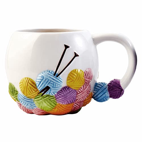 Blanko Grußkarte Mit Strickgarn-Motiv – 144 X 148 Mm, Inkl. Umschlag, Für Geburtstag, Feier Oder Jahrestag (#8406)