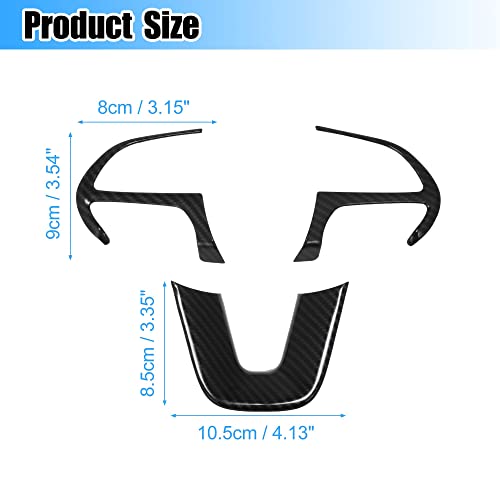 X Autohaux Abs Plastic Carbon Fiber Pattern Black Interior Steering Wheel Cover Trim Set For Dodge Challenger Charger 2015-2020 For Dodge Durango For Jeep Grand Cherokee Srt8 2014-2019 #TOP2