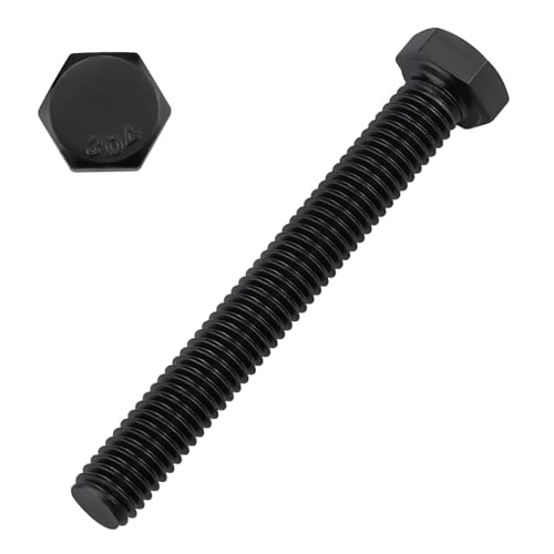 Image of 1 /4-20 x 2 Hex Head Bolts Black, 304 Stainless Steel 18-8 Hexagon Head Screws Bolts, Black Oxide Finish, Allen Hex Drive, 20 PCS