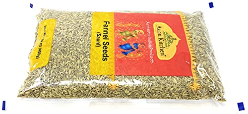 Asian Kitchen Fennel Seeds (Saunf Sabut) Whole Spice 14Oz (400G) All Natural ~ Gluten Friendly | Non-Gmo | Vegan | Indian Origin #TOP1