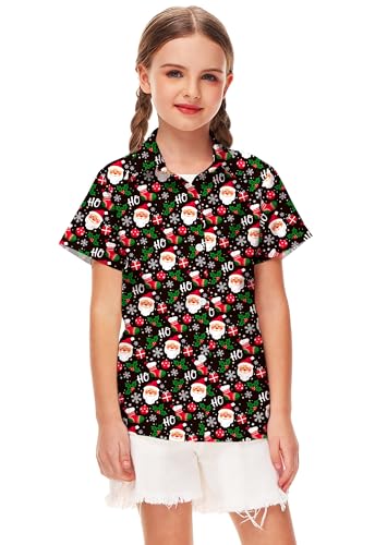 Image of Remimi Unisex Kids Halloween Shirt Boys Pumpkin Ghost Shirts Hawaii Button Up Tops 5-14 Years