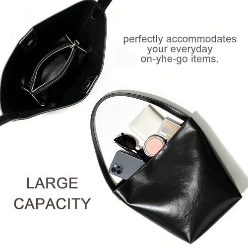 Bolso tipo cubo para mujer, bolso pequeño de mano con acabado brillante en poliuretano, ideal para trabajo, viaje y uso diario miniatura 4