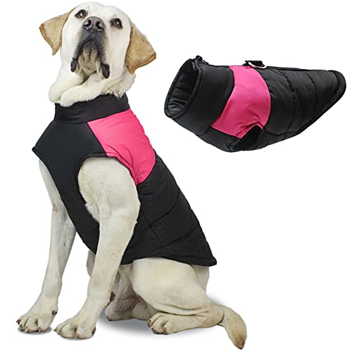 Doggiekit Dog Cold Weather Coat Warm Jacket,Waterproof Windproof Cozy Pet Winter Clothes Apparel For Puppy Small Medium Large Dogs,Thick Padded Warm Coats With Dual D Ring Leash #TOP6