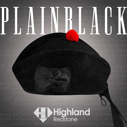 Image of Glengarry Cap-Traditional Scottish Hat, Acrylic Wool Tartan Glengarry hat, Kilts /Bagpipes Accessories