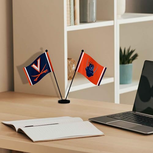 Drapeaux de bureau Virginia Cavaliers de table cadeau idéal pour étudiant et alumni