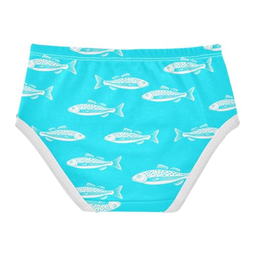 Ocean Fish Blue Toddler Girls's Underwear 2T 23028642