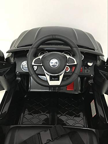 Lizenz Mercedes C63 AMG Elektro Kinder Auto 2x25W 12V 7Ah RC Kinderauto Kinderfahrzeug (Schwarz) – Bild 4