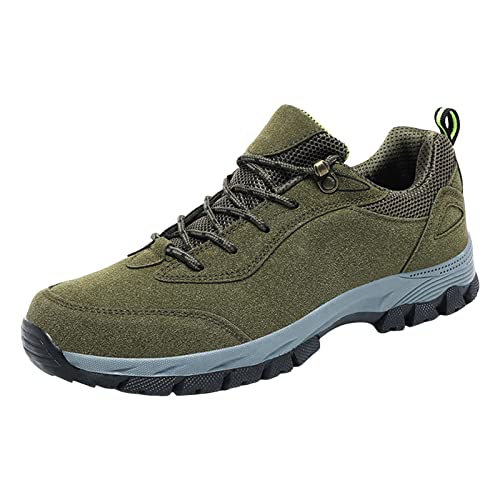 Scarponcini Trekking Uomo,Scarpe Trekking Uomo Estive, Caccia Scarponcini Impermeabili Traspiranti Scarponi da Montagna Leggere Sportive per Camminata Trail Hiking Escursionismo Verde 46