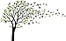 Large Tree Blowing in The Wind Tree Wall Decals Wall Sticker Vinyl Art Kids Rooms Teen Girls Boys Wallpaper Murals Sticker Wall Stickers Nursery Decor Nursery Decals (Black and Green,Right)