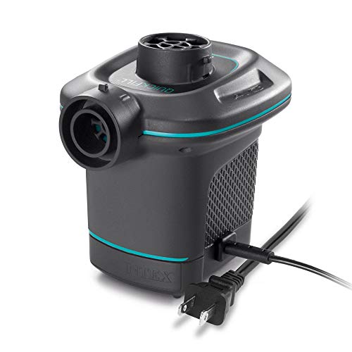 Intex Inflatable Canopy Island Float Lounge + Ac Electric Air Pump W/ 3 Nozzles #TOP6