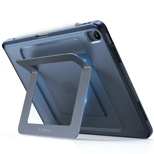 TORRAS Ostand K1 Guardian for iPad Air 13 inch Case M4 2026, M3 2025, M2, Ultra Stable Stand, Multiple Adjustable Viewing Angles, Slim Protective Kickstand iPad Air 13 Case with Pencil Holder, Black