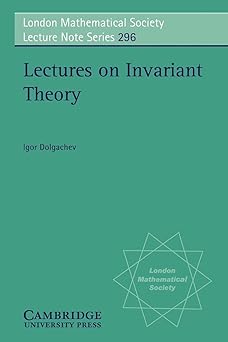Lectures on Invariant Theory: 296 book cover