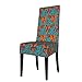 Housses de Chaise Orange orchidée Brillant Dashiki Ankara Tissu Africain Extensible imprimé Extensible Chaise de Salle à Manger Housse de siège pour chaises