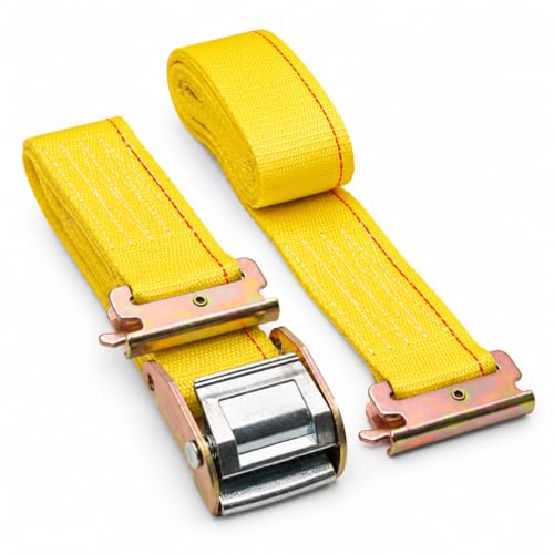 Correas E-Track de 2 pulgadas x 12 pies con hebilla de leva amarillas Boxer Tool 7