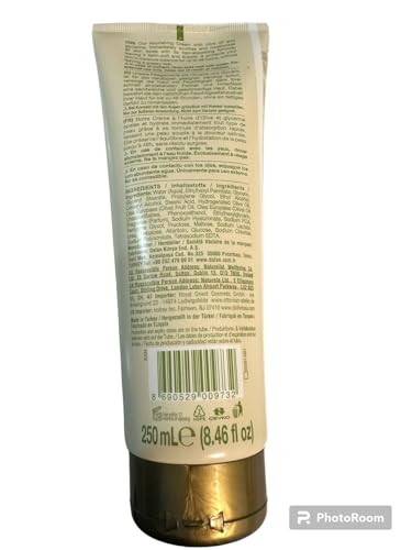 Dalan d'Olive Feuchtigkeitscreme Hand & Körper 250 ml – Vegan, 90% Natürliche Inhaltsstoffe, 48h Feuchtigkeit mit Olivenöl