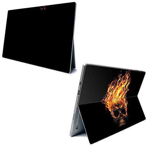 Image of MightySkins Carbon Fiber Skin for Microsoft Surface Pro 7 - Hot Head | Textured Carbon Fiber Finish | Easy to Apply, Remove, and Change Styles | Made in The USA