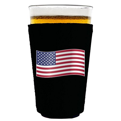 World Countries Flag Pint Glass Coolie (United States)