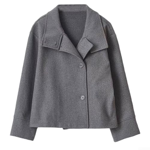 Manteau élégant femme veste courte col montant mode automne vêtement de rue