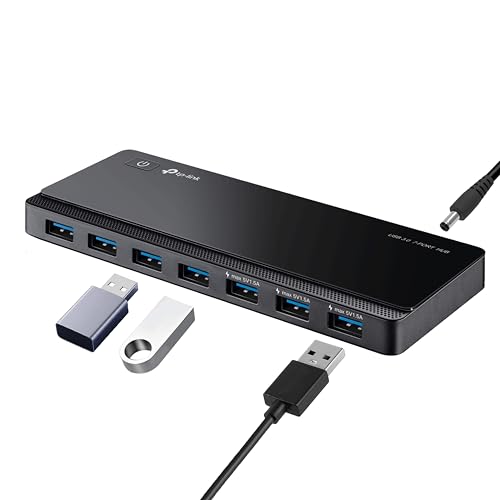 TP-Link UH700 USB 3.0 Hub mit Stromversorgung, 7-Port USB Verteiler & Splitter, idealer USB Adapter mehrfach für Windows, Mac, Chrome & Linux OS, mit Netzteil & EIN/Aus-Schalter TP-Link UH700 USB 3.0 Hub mit Stromversorgung, 7-Port USB Verteiler & Splitter, idealer USB Adapter mehrfach für Windows, Mac, Chrome & Linux OS, mit Netzteil & EIN/Aus-Schalter
